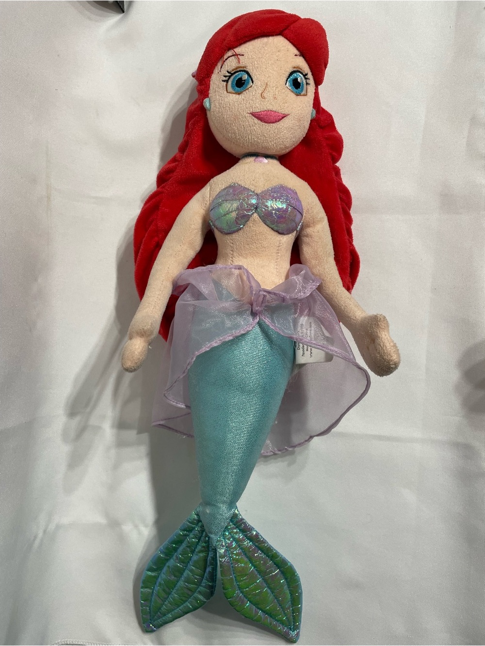 21” Disney The Little Mermaid Princess Ariel Plush Doll Excellent Condition